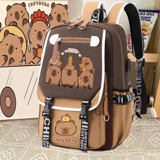 Mochila Kapibala Feminina capybara Escolar De Grande Capacidade