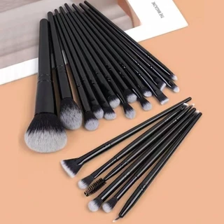 20pcs Conjunto de Escova para Iniciantes Conjunto de Escova para Iniciantes Escova de Maquiagem Preta Ferramenta de Beleza Escova para Sombra dos Olhos Escova em Pó Máscara em Pó Máscara em Pó Fundação Escova Não Colante Pó Super Delicada Portátil