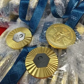 2024 Paris Jogos Olímpicos Modelo De Simulação De Medalha De Ouro Artesanato Competição Esportiva Lembrança Exposição De Presentes Coleção De Ornamentos