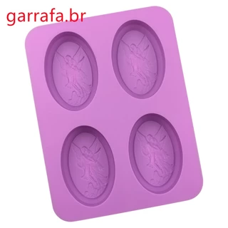 Molde de Silicone para Bolo - 4 Casais de Anjos, Sabão Frio Feito à Mão
