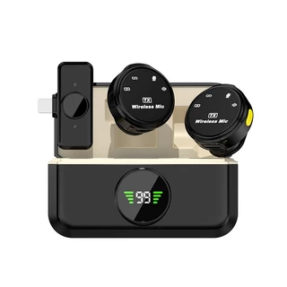 Popular Q8 Microfone De Lapela Sem Fio Gravação Móvel De Uma A Duas Fivelas Magnéticas TikTok Transmissão Ao Vivo