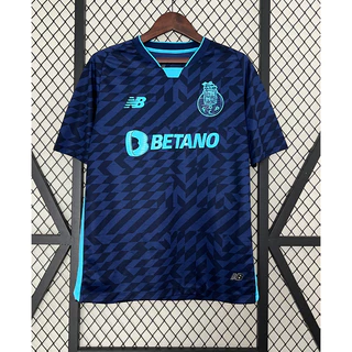 2425 Novo Estilo Portu Away Dois convidados Fã Jersey Manga Curta Treinamento de Futebol Esportivo Top