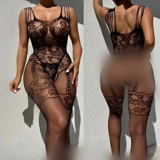 Lingerie Preta Bodystockings Nova Roupa Íntima Feminina Sexy Babydoll Erótica Porno
