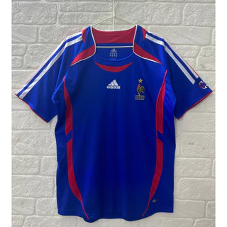 Fã Retro Versão 0607 Retro Francês Home Jersey Manga Curta Casual Futebol Esportivo Jersey