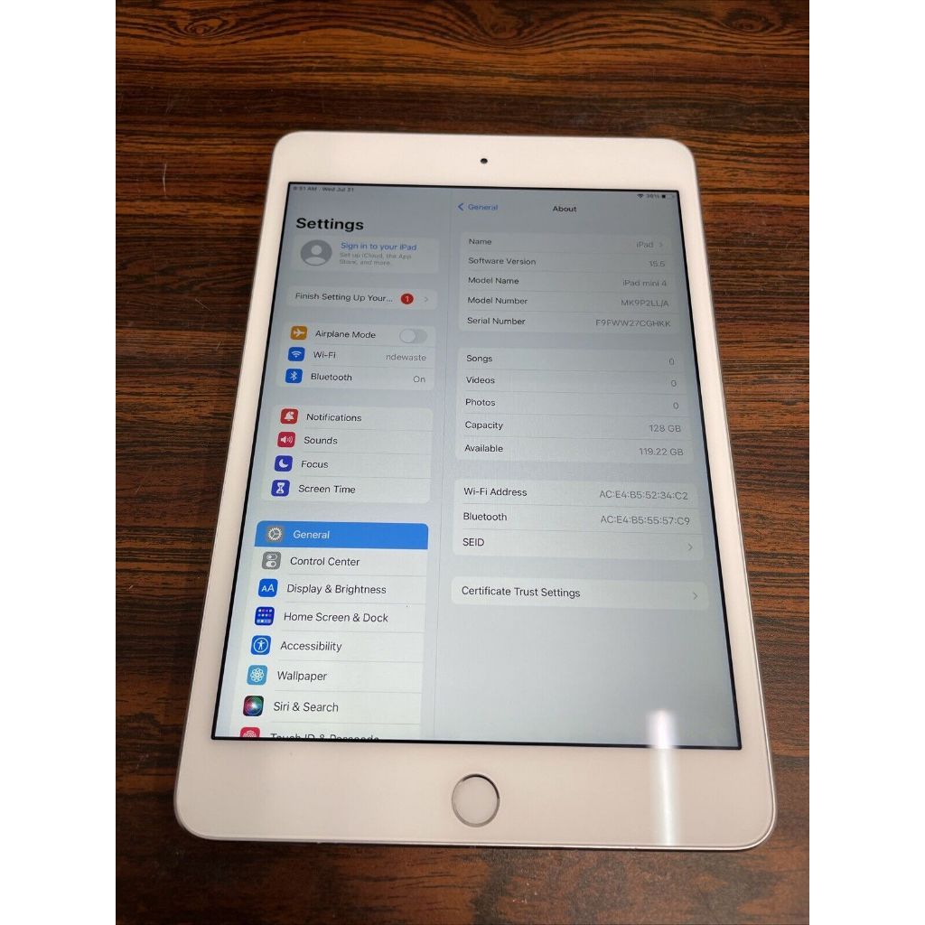 Apple iPad mini4 128G Dual Core Gold 7,9 Polegadas Versão Apple iPad mini4 128G Dual Core Gold 7,9 Polegadas Versão