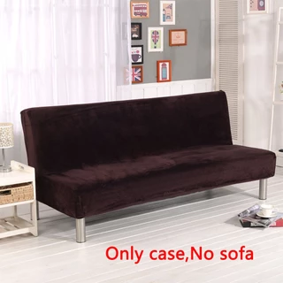 （Only Case,No sofa）GRA Plush Tecido Dobrável Sofá-Cama Sem Braço Cobertura De