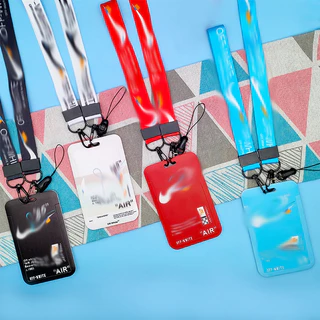 Cordão longo, curto com suporte de cartão Pulseira de pescoço para ID Nome Tag Protector Anti-Lost Sling