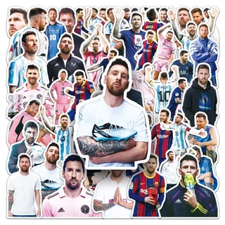Autocolantes Criativos Para Carros De 50 Peças De Futebol Messi Stickers À Prova D'água Telefones Portáteis Decalque Doméstico