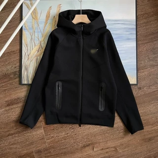 23 Outono-Inverno Outono-Inverno Versão no exterior Jaqueta com capuz com zíper Casual à prova de vento