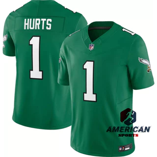 Masculinas Camiseta Philadelphia Eagles Jalen Hurts Regata Verde F.U.S.E. Limitada Camisa De Futebol Americana Jersey
