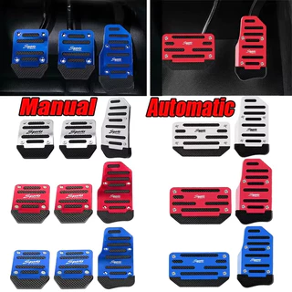 Universal Aluminum Automatic/Manual Transmission Car Pedal Cover Set Kit De Anti-Derrapante Capas Acelerador De Embreagem