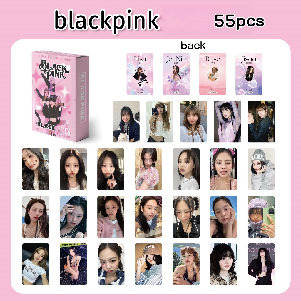 50-55pcs Cartões Lomo Holográficos A Laser BP JENNIE SOLO Você E