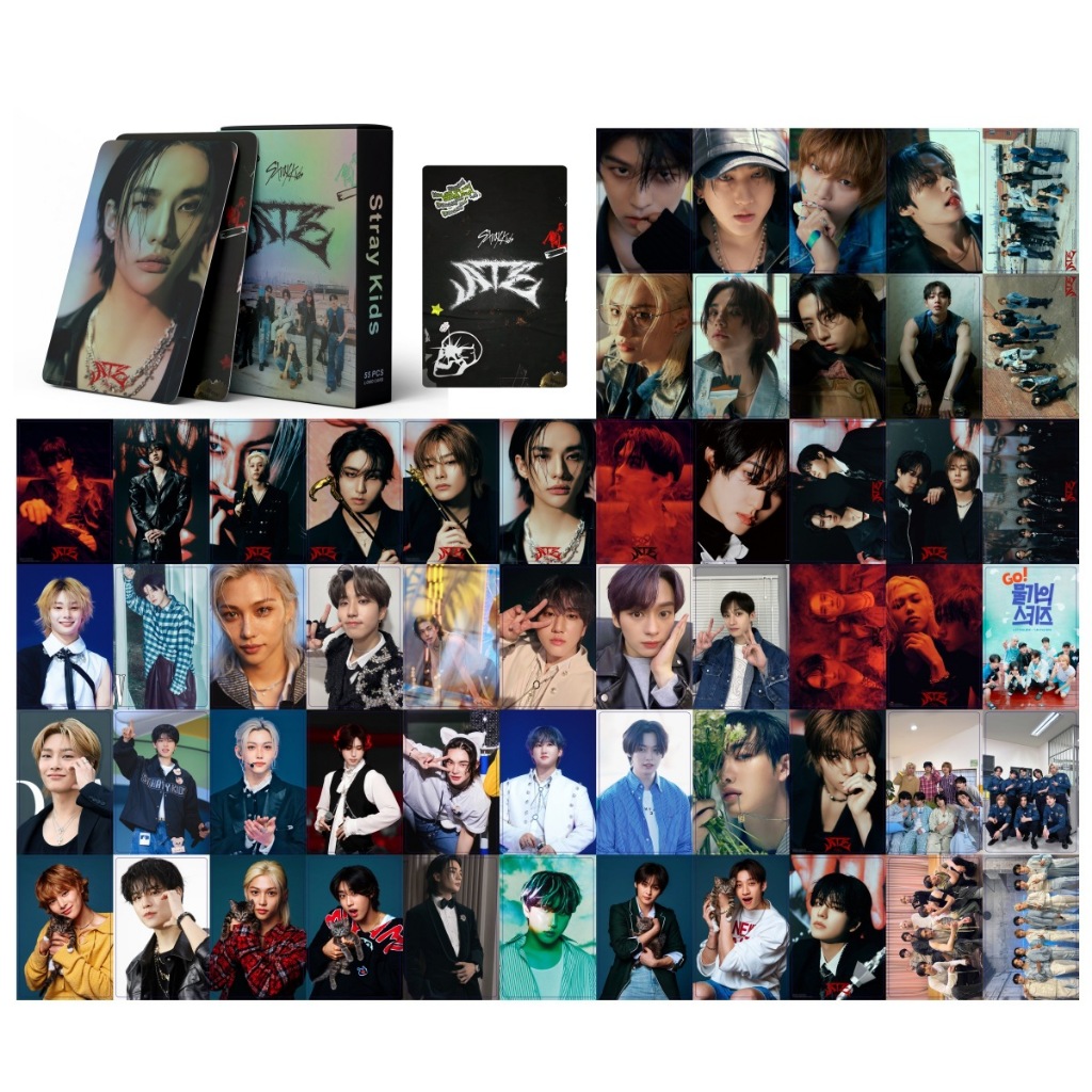 50-55pcs STRAY KIDS Holographic Laser Lomo cards Perfect Day with