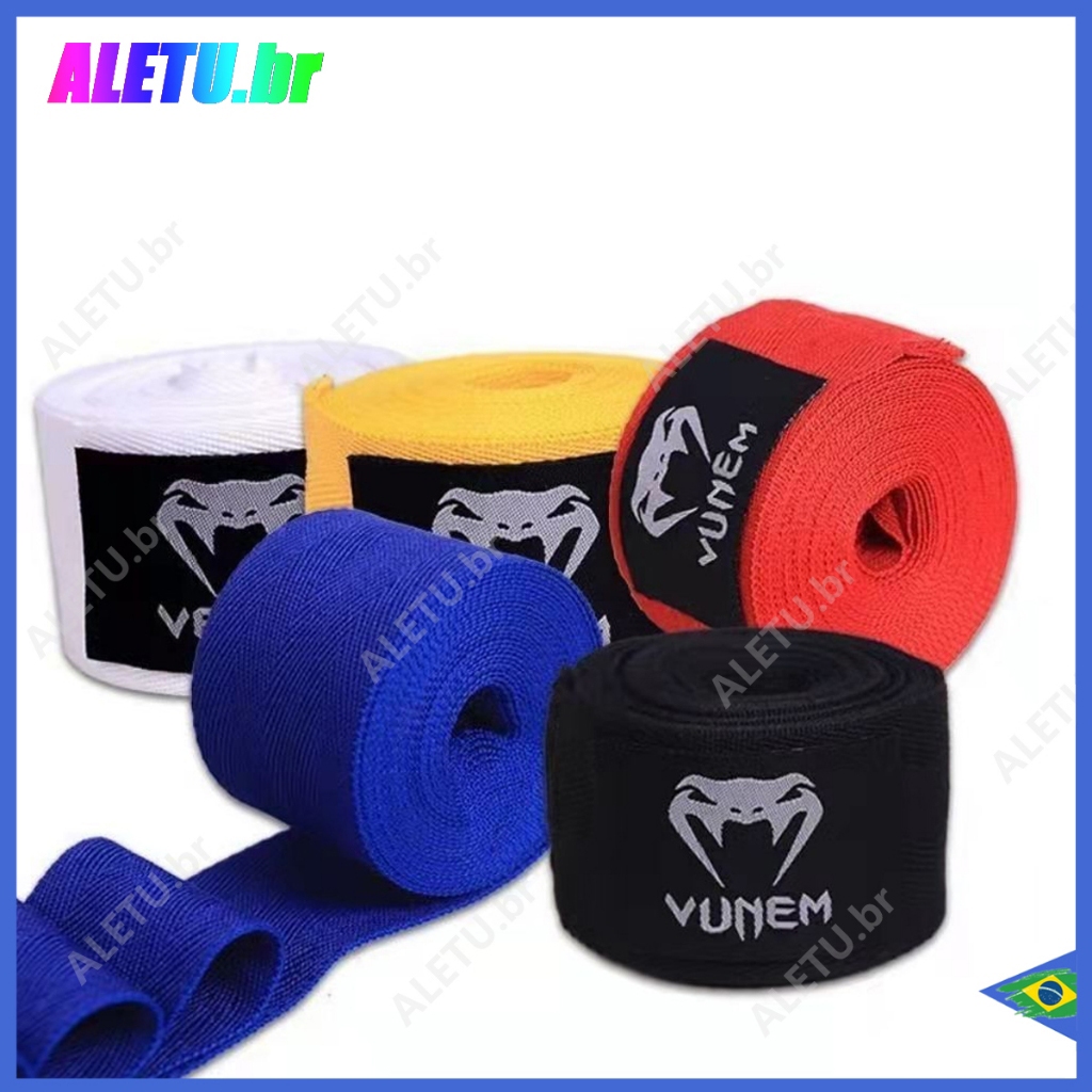 VENUM Bandagem algodão (par) 3/5 metros para Muaythai, Sanda, kickboxing, MMA, Artes Marciais
