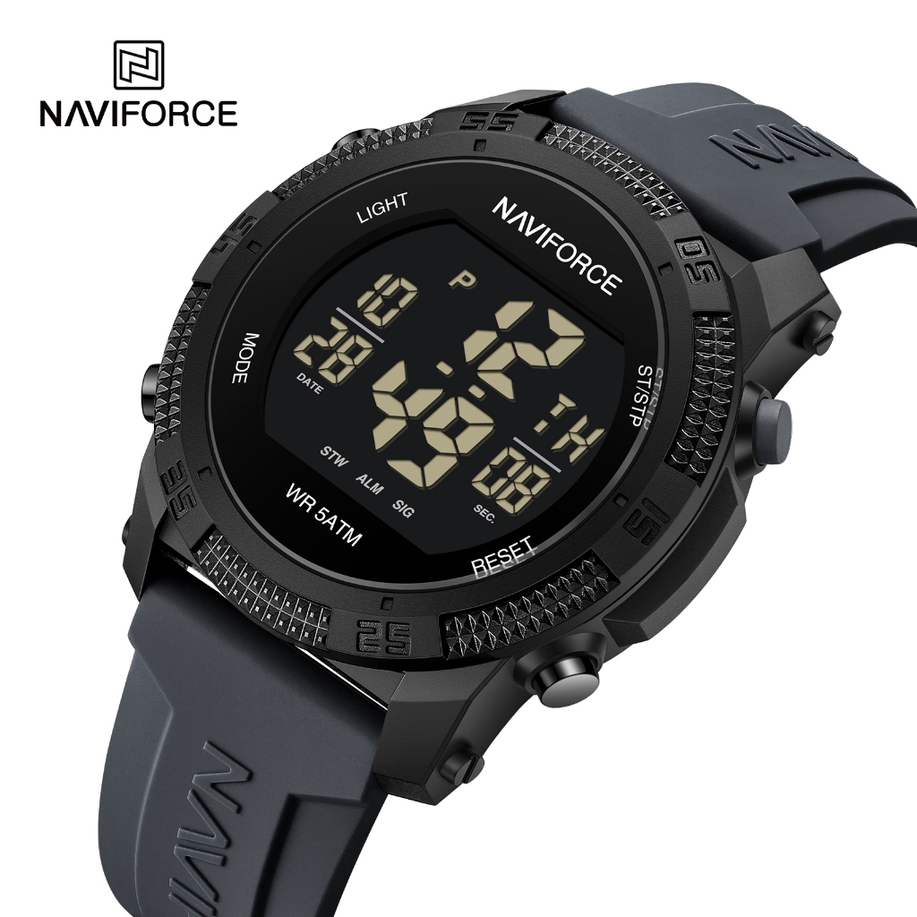 Relógio Eletrônico Naviforce Men's Sports Watch Trend Luz Nocturna À Prova D'água Multi-Funcional 7104