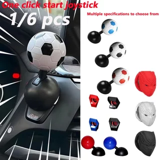 6pcs Botão De Partida Do Motor De Alavanca ABS Automotivo De Um Toque Tampa
