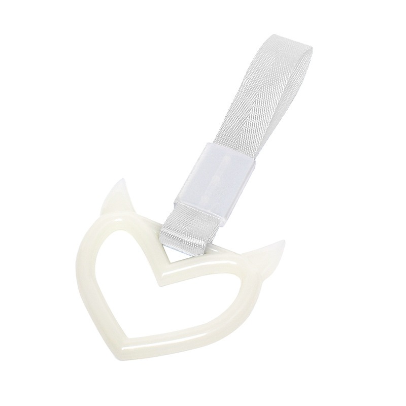 Universal JDM Devil Heart Car Tow Strap Tsurikawa Alça De Reboque