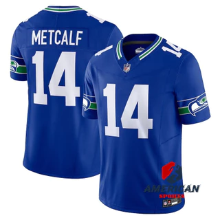Masculino Camiseta Seattle Seahawks DK Metcalf Regata 2023-24 Azul Limitada Camisa De Futebol Americano Jersey