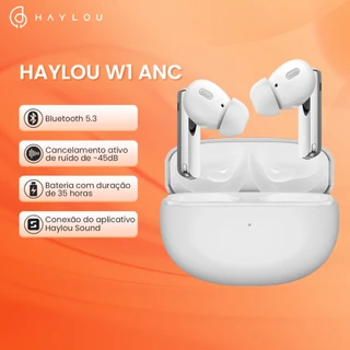 Haylou W1 ANC Fones Sem Fio -45db ANC 35h-Bateria Bluetooth5.3 Metal Fone de Ouvido Prêmio Hi-Fi Som