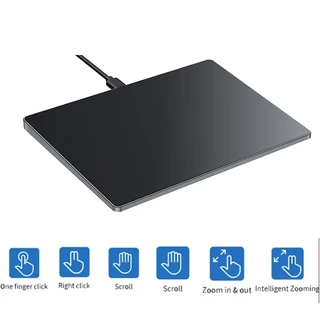 Rato USB Com Fio Multi-Touch Trackpad Slim AluminumTouchpad Para Windows 10/11 Desktop/Laptop/Notebook Computador PC