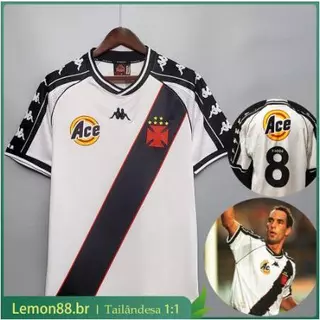 Vasco 2000 Casa Longe Romário Retrô Futebol Camisa P-2GG