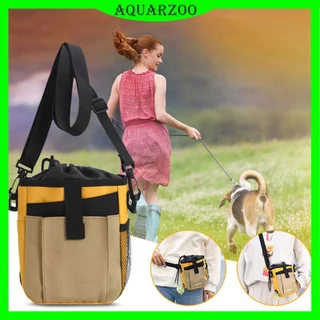 AQUARZOO Dog Treat Training Pouch , Distribuidor De Sacos De Cachorro Embutido , 2 Maneiras De Usar Vem Com Caixa De Armazenamento , Cinto Ajustável De Cintura/Acesso Rápido Para Tratar , Kibble & Snacks , Bolsa Sem Mãos