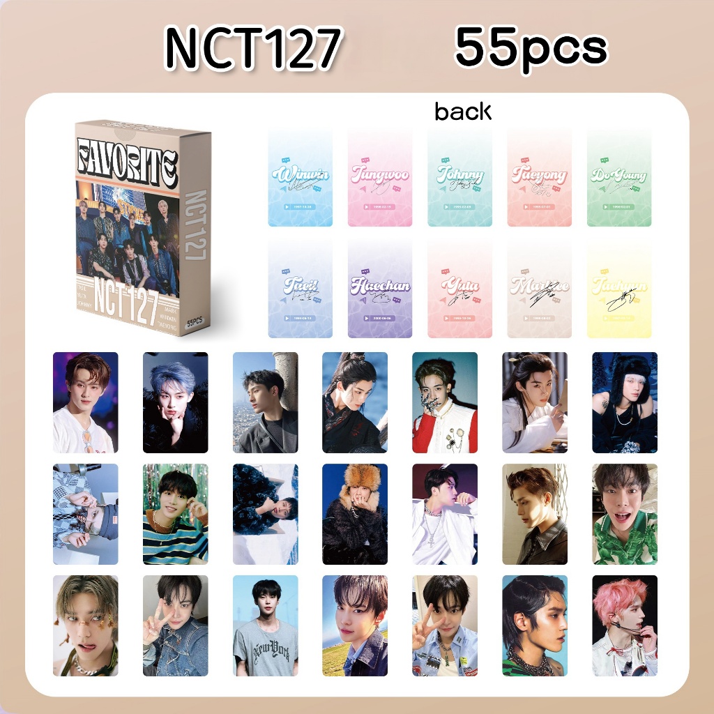 Yuto 50 X NCT Dream Laser Lomo Cards - 55 NCT Cards Dream Shinning Lomo