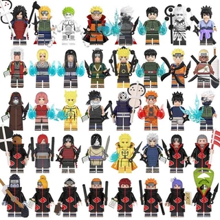 Compatível com Lego Konoha Village Naruto Conjunto completo Série Naruto Sasuke Kakashi Uchiha Ban Chishou Zhujian Minif