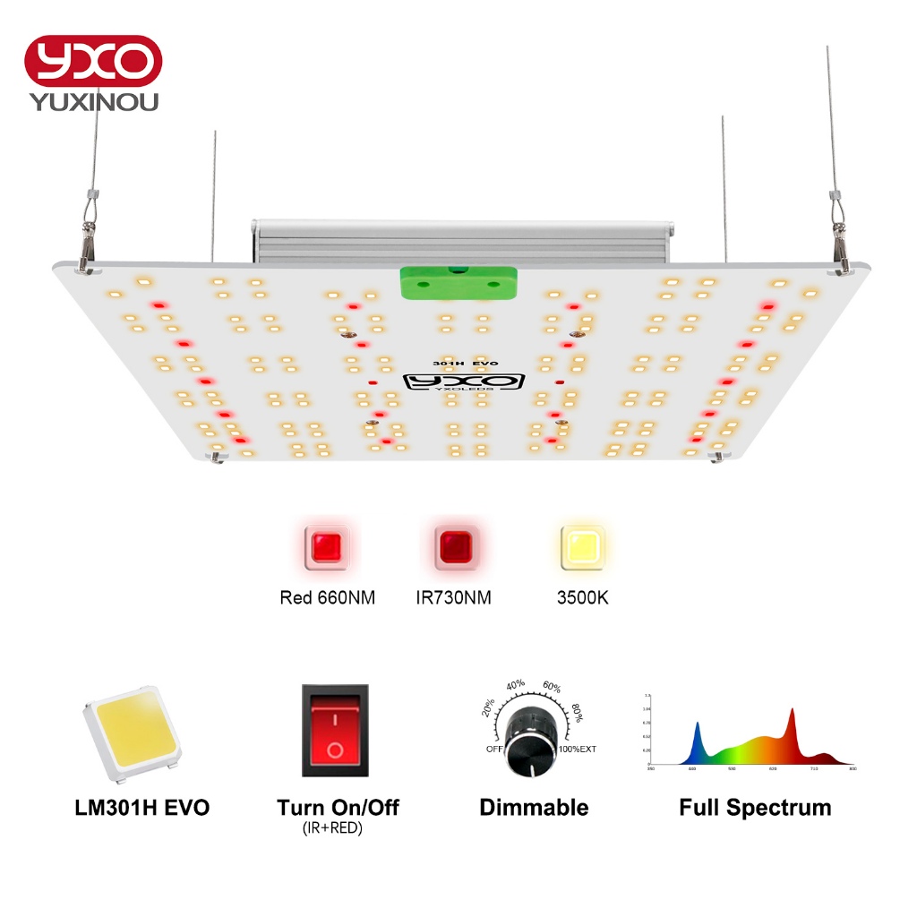 Quântica board 65W 120W SamsungLM301H EVO Com Espectro Total led grow light RED + IR Liga/Desliga Dimerizável