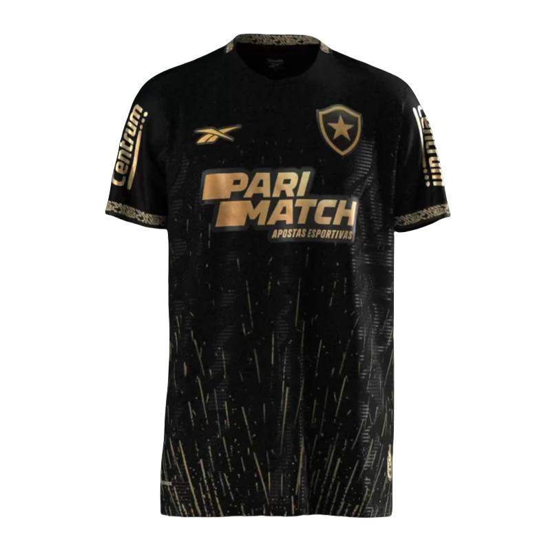 camisa do time Botafogo 2024 preta Away Futebol