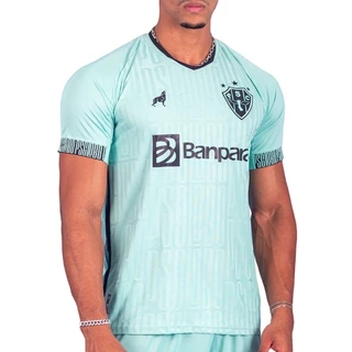 Camisa de Futebol Novo 2024 Paysandu III Uniforme GUARDIÃ azul celeste verde