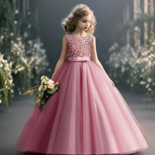 Vestidos De Noiva Longa Para Meninas Infantis Princesa Festa De Casamento 6-14 Anos Aniversário Formais Renda