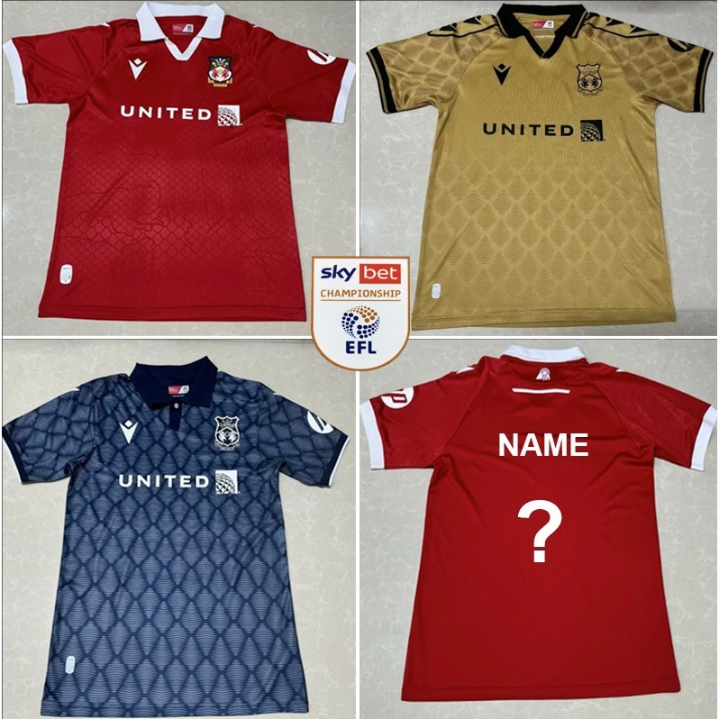 Wrexham Jersey 2024-25 Home E Away Alta Qualidade S-XXL