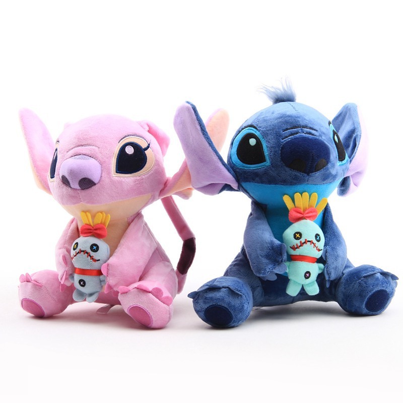 Urso Pelucia Stitch, Angel, Scrump Disney 25 cm a 30 cm brinquedo criança