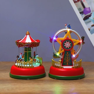 Natal Roda Gigante Música Luminosa Presentes De Ornamentos Decoração De Casa