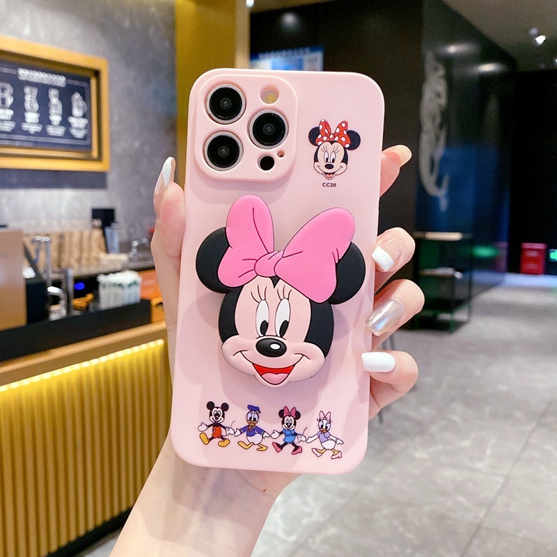 極美品 Mickey Mouse Frame Mirror Case ミラー Para iPhone 17 16 15 12 14 11 13 Pro X XS Max XR 7 8 Plus Mickey