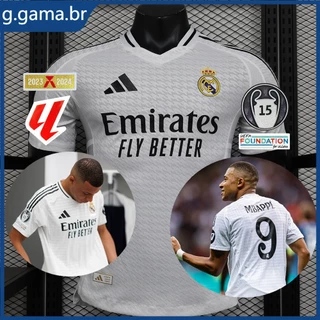 2024-25 Camisa do Real Madrid I Player Verson de Futebol Versão do Jogador Camisa