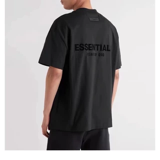 Medo De Deus Nevoeiro Linha Dupla Fundamentos High Street Americano Solto Casal Na Moda Marca De Manga Curta Camiseta Masculina Verão