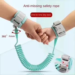 1,5/2m Coleira Criança Infantil Pulseira De Segurança  Azul, Verde,Rosa Infantil Traction Rope Wristband Belt em Oferta na Shopee