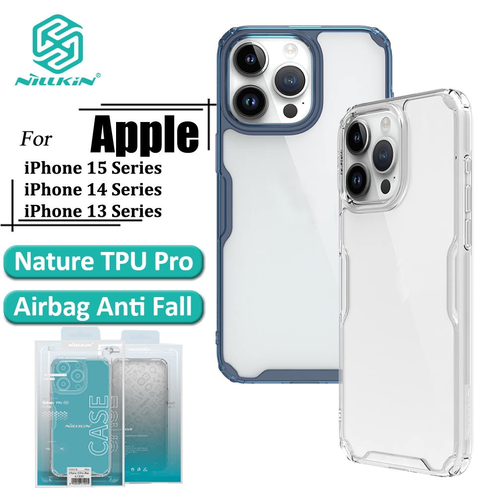 Capa Nillkin Clear Case Para iPhone 15 Pro Max 14 Pro Max 13 13 Pro Max Nature Telefone Ultra Fina Luxo TPU Transparente Traseira À Prova De Choque