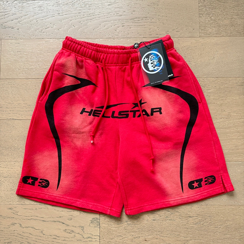 HELLSTAR CAP 10 High Street Casual Loose Sports Shorts para Homens