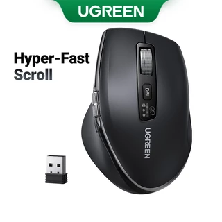Rato Sem Fio UGREEN Hyper-Fast Scroll Bluetooth 5.4 2.4G Ergonômico 5000DPI Para MacBook Tablet Laptops Computador PC