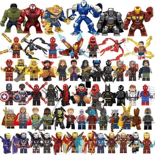 Compatível com Lego Marvel Vingadores Minifiguras Homem de Ferro Capitão América Bloco de Construção Brinquedos Presente de Montagem do Super-Herói Infantil