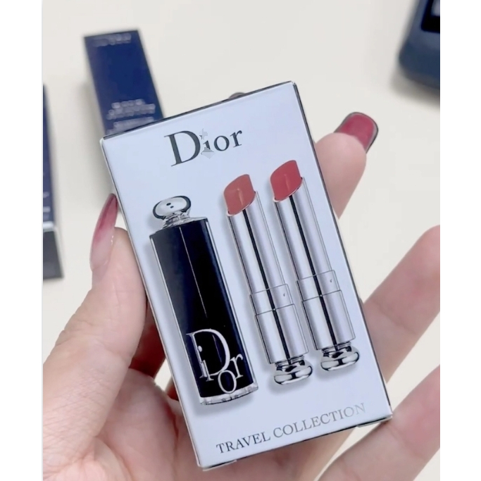 DlOR Batom Glamour 740 + 527 Conjunto Combinação De Hidratante Em Laca ...