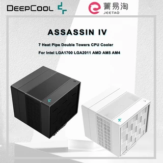 DEEPCOOL ASSASSIN IV 4S Resfriador De Ar CPU Torres Duplas 7 Tubos De Calor 280W Para LGA1700/20xx/1200/115x/AM4/AM5