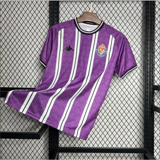 2024/25 Camisetas De Futebol Sports Real Valladolid Da Equipe Esportiva Masculina De Manga Curta