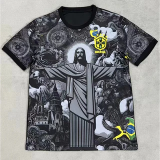 Brazil Jesus Special Edition Football Jersey T-Shirt Sports T Shirts Men Training Uniform Unisex Top