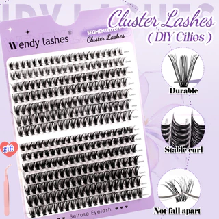 Aglomerados para Cílios WENDY 280 PCS Comprimento Mistura Pestanas Individuais 3D DIY Extensão de Cílios Efeito Fofo