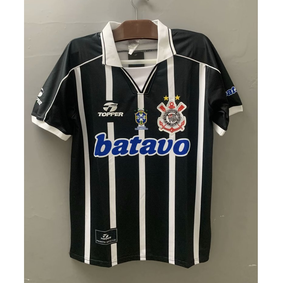 Coríntios Retro | camisa de Futebol Premium Respirável Secagem Rápida