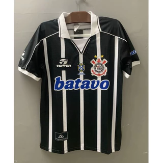 Coríntios Retro | camisa de Futebol Premium Respirável Secagem Rápida